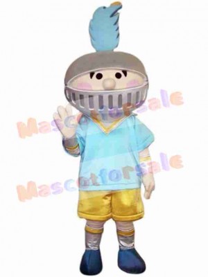 Flat-Headed Knight Boy Mascot Costume