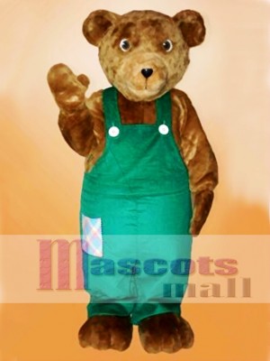 Cute Corduroy Bear Mascot Costume