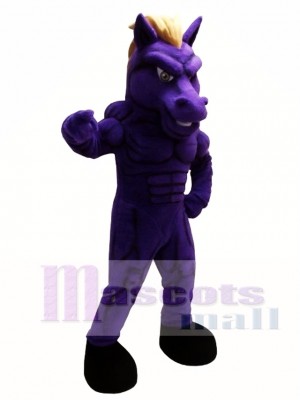 Purple Mustang Horse Mascot Costume