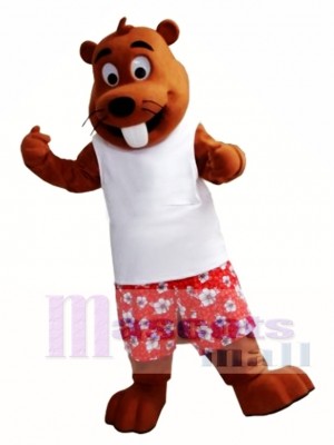 Happy Beaver Mascot Costume