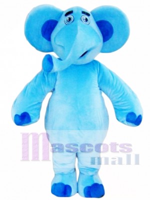 Blue Elephant Mascot Costume For Adults