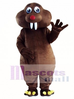 Brown Mole Mouse Mascot Costume  