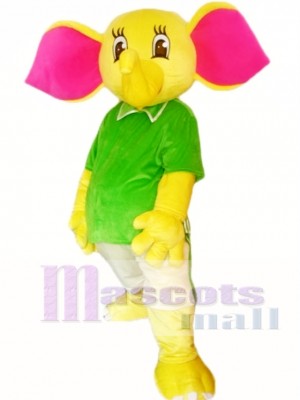 Yellow Elephant Mascot Costume  