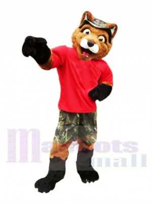 Fox with Red T-shirt Mascot Costumes Animal