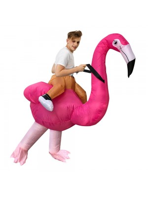 Flamingo Carry me Ride on Inflatable Halloween Xmas Costumes for Adult/Kid