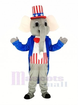 Patriotic Elephant Mascot Costume Animal