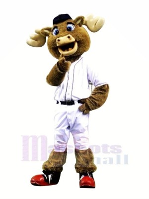 Baseball Moose with Red Shoes Mascot Costumes Animal	