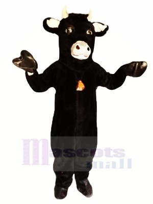 Black Furry Bull Mascot Costumes Animal