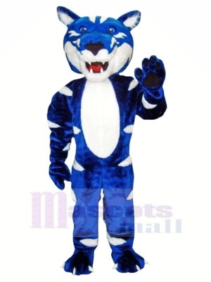 Blue and White Wild Cat Mascot Costumes Animal