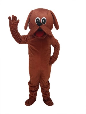 Cute Reddish Brown Rooney Dog Mascot Costume
