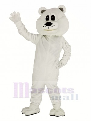 Cute White Bear Mascot Costume Adult