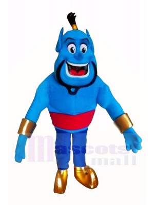 Blue Elf Genie Mascot Costume Cartoon