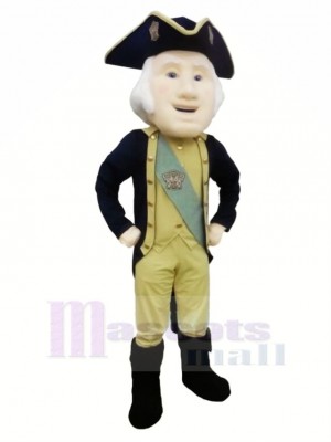 Cool George Washington Mascot Costume Cartoon	