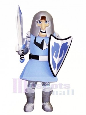 High Quality Crusader in Blue Mascot Costume People