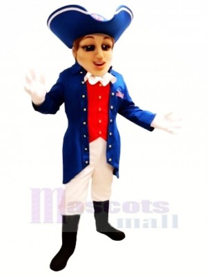 Cool Patriot with Big Hat Mascot Costume People	