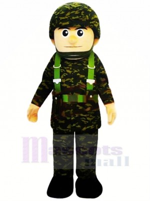 Cool Military Man Mascot Costume People