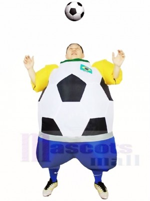 World Cup Brazil Football Soccer Player Inflatable Halloween Christmas Costumes for Adults