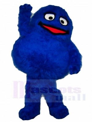 Fluffy Blue Monster Mascot Costumes 