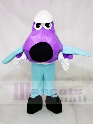 Purple and Blue Plane Mascot Costumes Cartoon