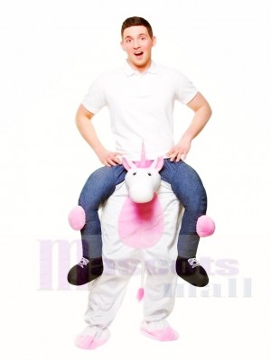 Piggy Back White Unicorn Carry Me Ride on Mascot Costumes Halloween Christmas