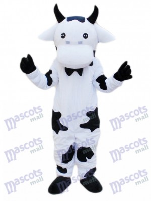 Black and White Cow Mascot Costume