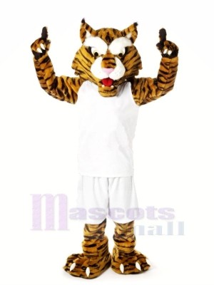 Strong Wildcats with White Suit Mascot Costumes