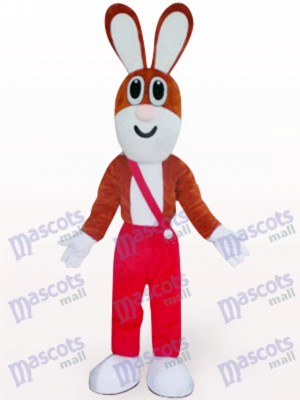Easter Rabbit In Red Trousers Animal Mascot Costume