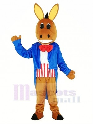 Patriotic Donkey Mascot Costume Animal