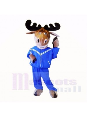 Sport Elk with Blue Sports Wear Mascot Costumes School