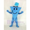 Mr Cool with Blue Hat Mascot Costume Cartoon	