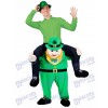 Piggy Back Costume Irish Carry Me Leprechaun Mascot Costume St Patricks Day Fancy Dress