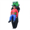Robot Alien Carry me Inflatable Costume Green Robot Halloween Christmas Bodysuit for Adult