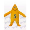Yellow Starfish Cartoon Adult Mascot Costume