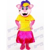 Yellow Female Pipi Bear With Logo Anime Mascot Costume