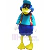 Blue Duck with Red Vest Mascot Costumes Animal