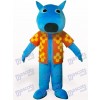Blue Male Dog Animal Adult Mascot Costume