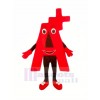 Red A+ Mascot Costume Cartoon