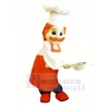 Chef Man in Orange Mascot Costume People