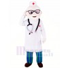 Kindly Doctor with Glasses Mascot Costume People