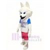 2018 Russia FIFA World Cup Football Zabivaka White Wolf Mascot Costumes Animal