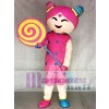 Pink Candy Girl Adult Mascot Costume