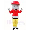 Pig Wild Boar in Red Hat Mascot Costumes Animal