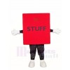 Red Stuff Cube Mascot Costumes