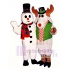 Cute Snow Buddy Snowman with Hat & Scarf Mascot Costume Xmas