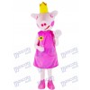 Pink Pig Princess Mascot Costume Farm