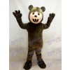 Dark Brown Grizzly Bear Mascot Costume