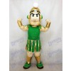 Green and Golden Spartan Trojan Knight Sparty Mascot Costume Fancy Costume Carnival