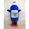Dark Blue Water Bottle Mascot Costume with the Red Shoes 