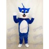 Blue Cat Adult Mascot Costume with White Belly Animal 