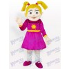 Laughing Girl Cartoon Adult Mascot Costume